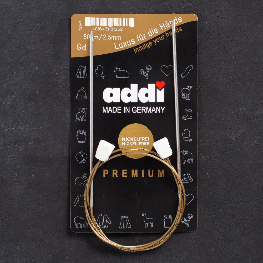 Addi Flexi-Bel 2,5mm 50cm Esnek Örgü Şişi - 181-7 - Hobium